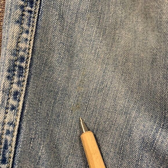 Vintage Y2K‎ Repair Branded Distressed Denim Jeans 5 Button Fly Women's 7/8 - Picture 5 of 14